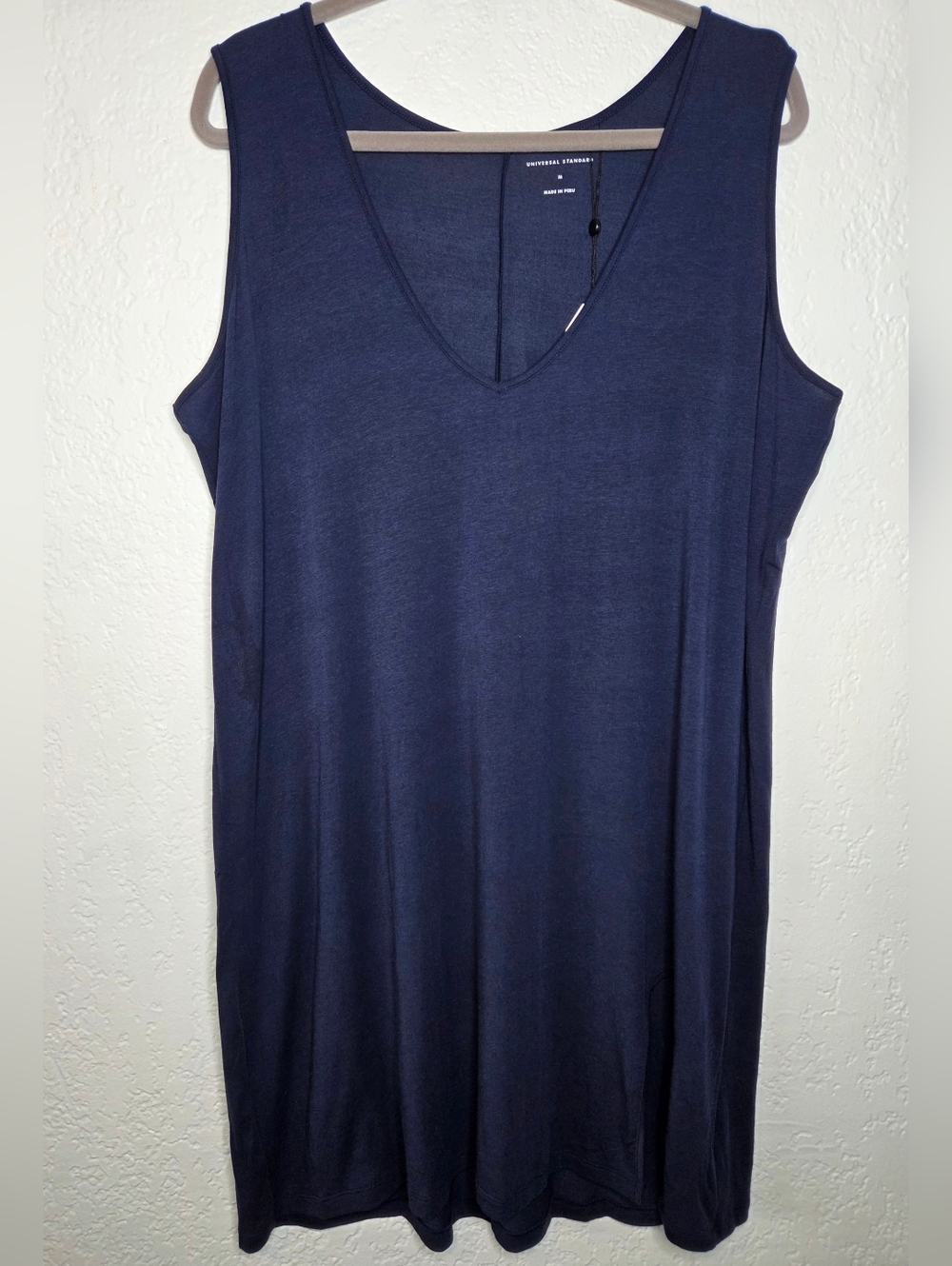 Universal Standard Navy V-Neck Meko Nightie Pima Cotton Casual Dress Size M NwT